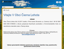Tablet Screenshot of ciernalehota.sk